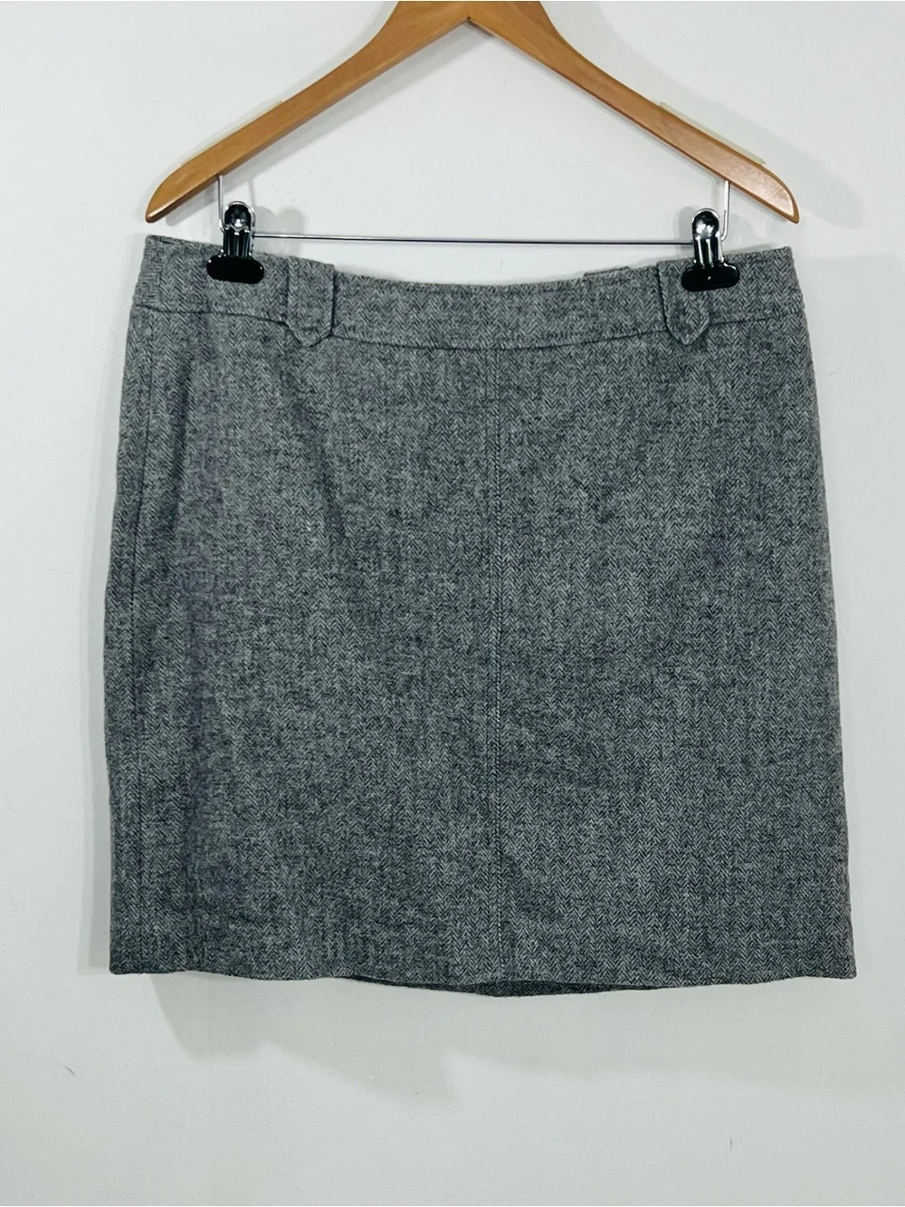 Talbots Wool Mix Pencil Straight Skirt Business Casual Minimalist Preppy Lined